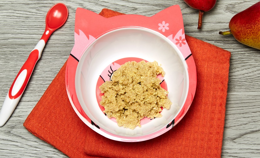 Egg Pear and Oatmeal Scramble