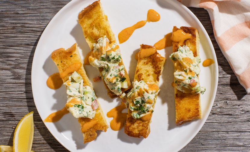 Cape Breton Snow Crab and Egg Salad on Brioche Toast