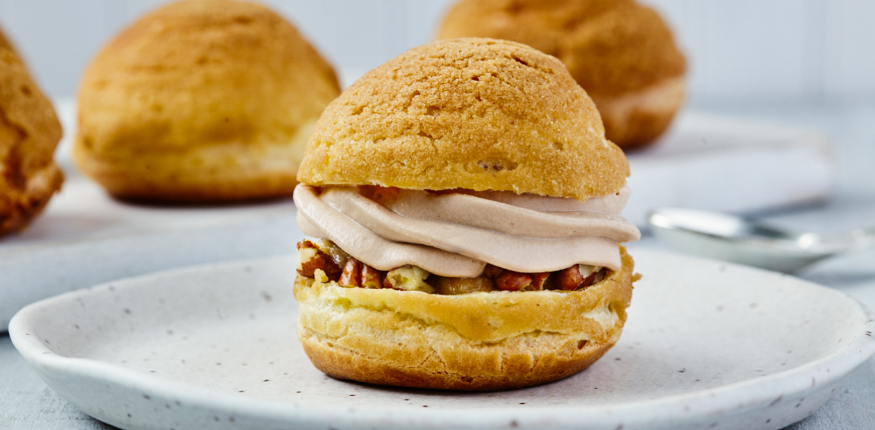 Chocolate, Banana and Pecan Cream Puffs - Eggs.ca