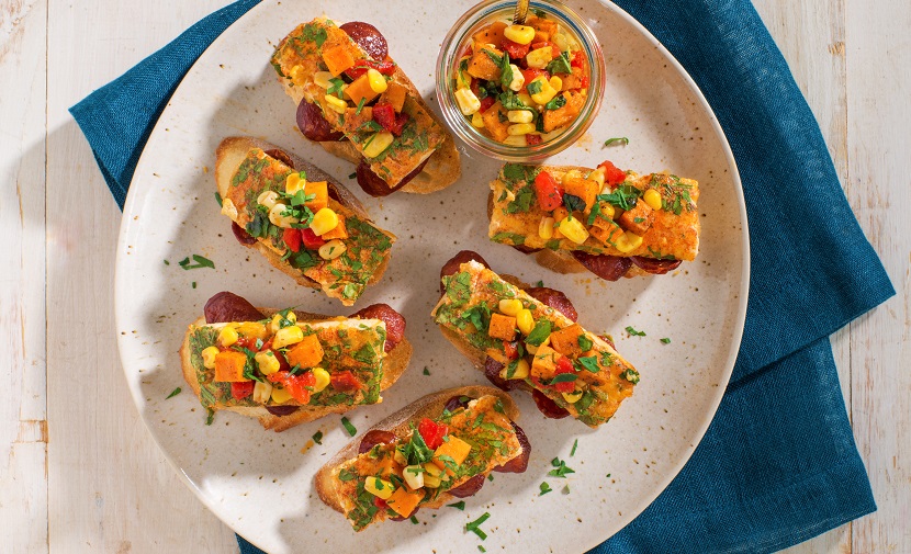 Chorizo Frittata Canapé and Cheddar Flan - Eggs.ca