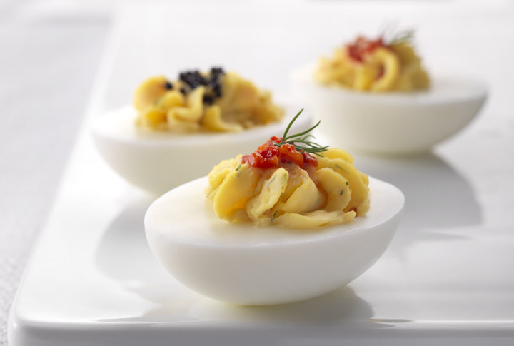 Dill and Caviar Devilled Eggs - Eggs.ca