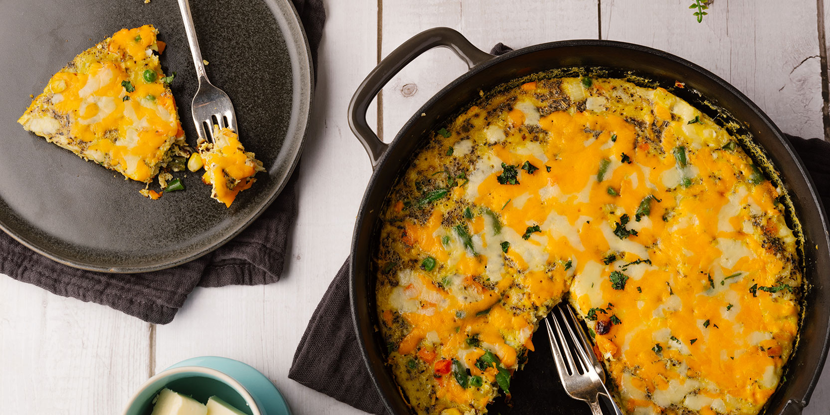 Cheese and Vegetable Frittata - Eggs.ca