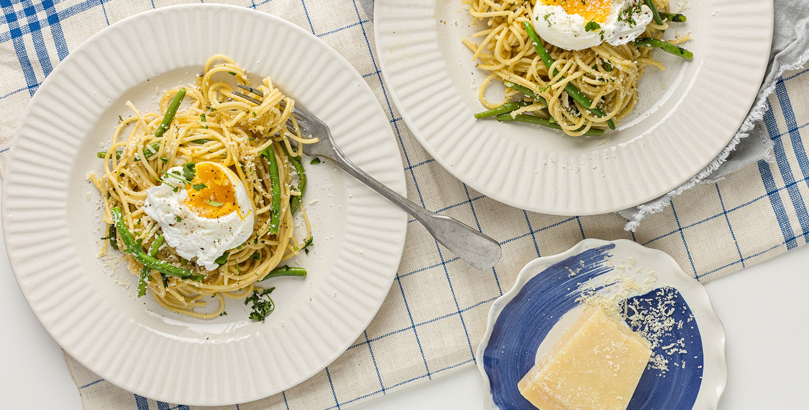 Green Bean Carbonara - Eggs.ca