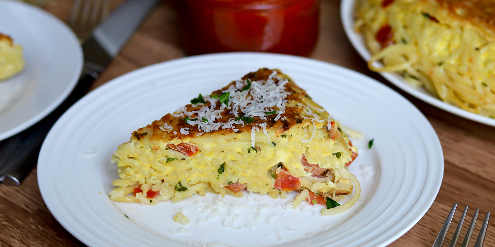 Speedy Spaghetti Pie - Eggs.ca