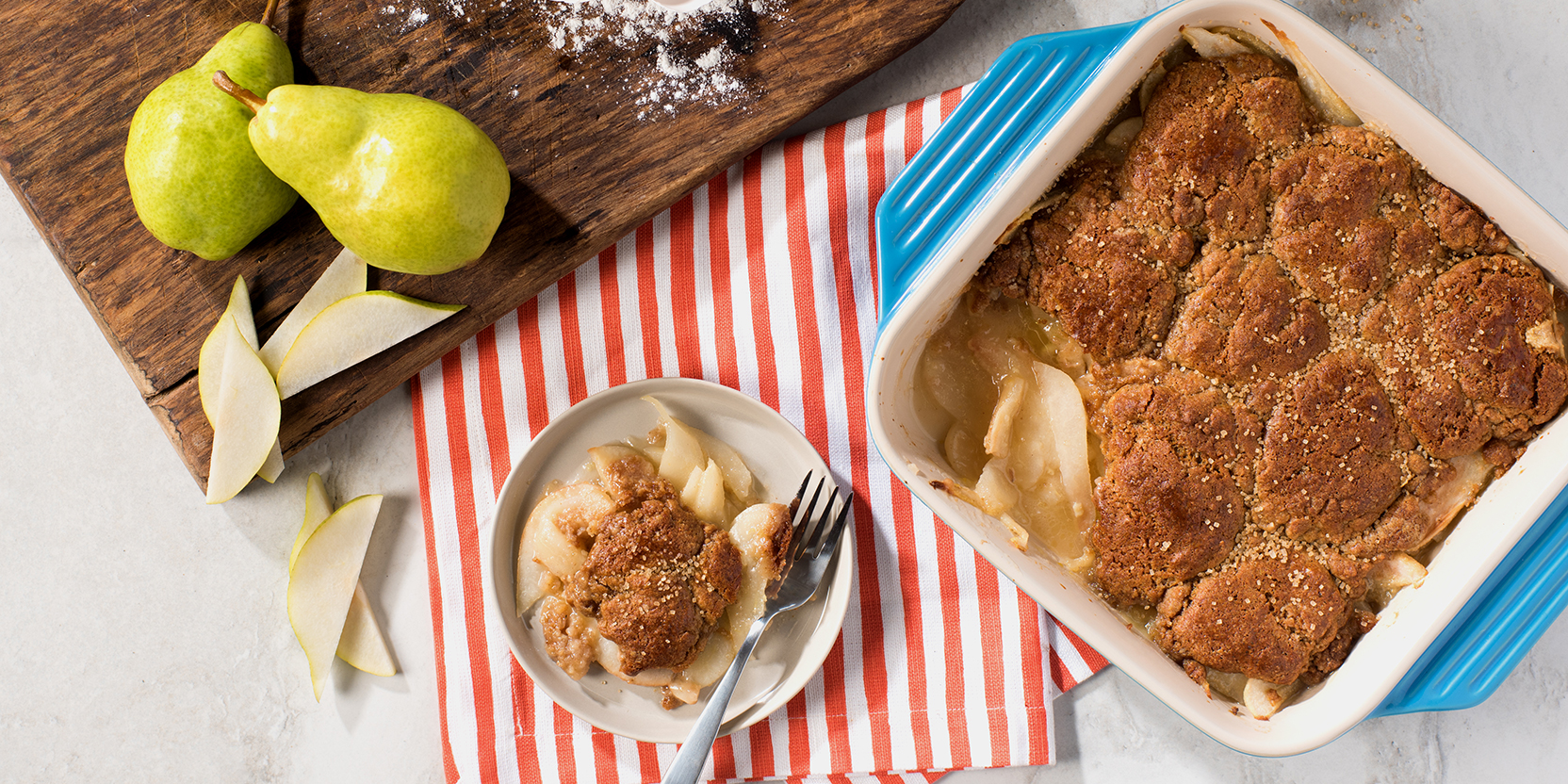 Gingerbread Pear Cobbler - Eggs.ca