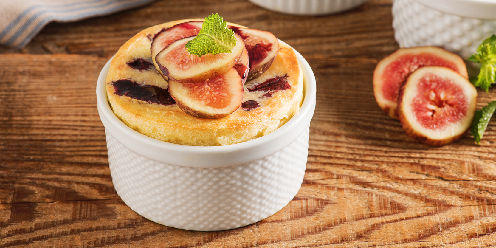 Goat Cheese Soufflé with Figs - Eggs.ca