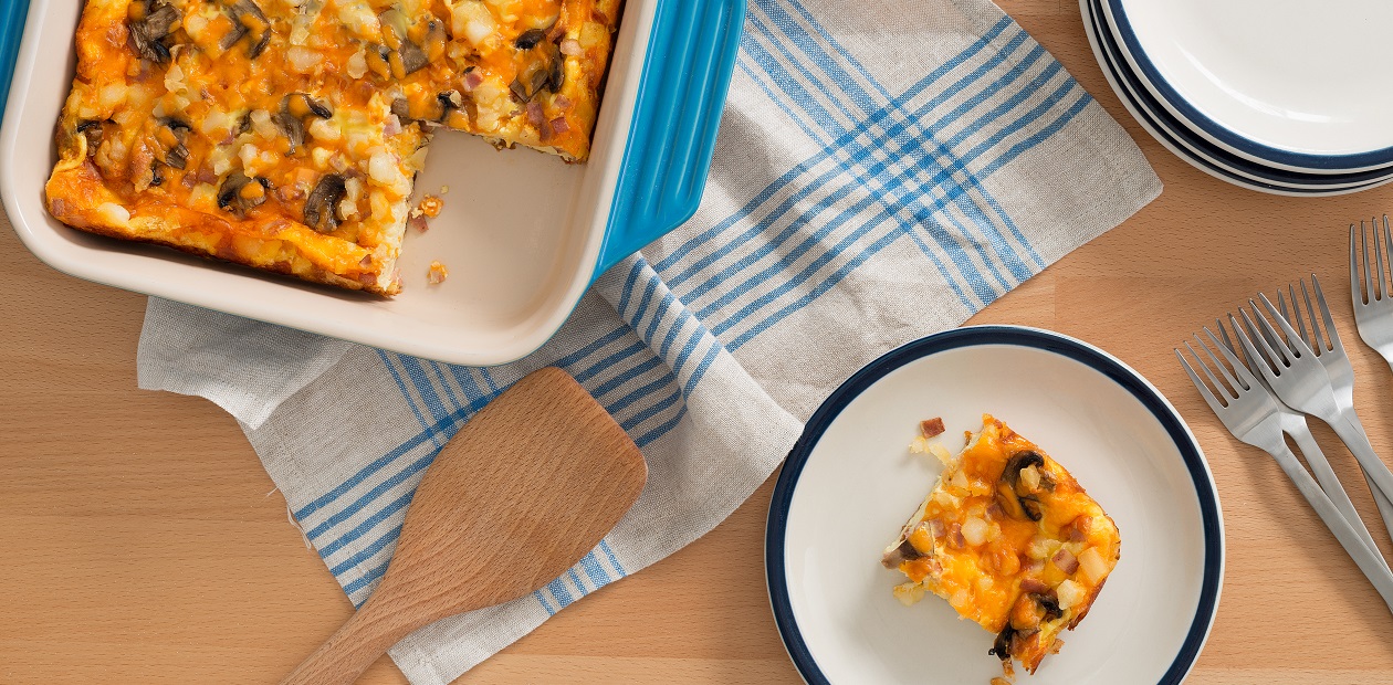 Turkey Bacon and Egg Breakfast Casserole - Eggs.ca