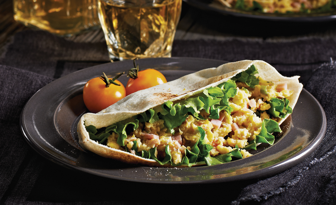 Ham, Brie and Egg Pitas - Eggs.ca