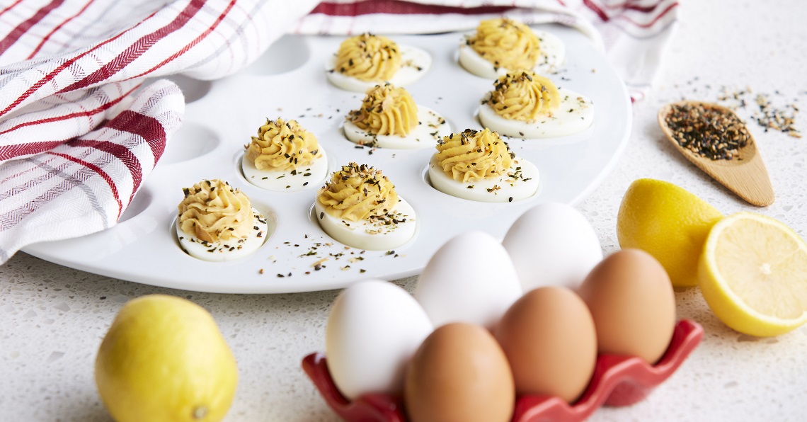Spicy Miso Devilled Eggs - Eggs.ca