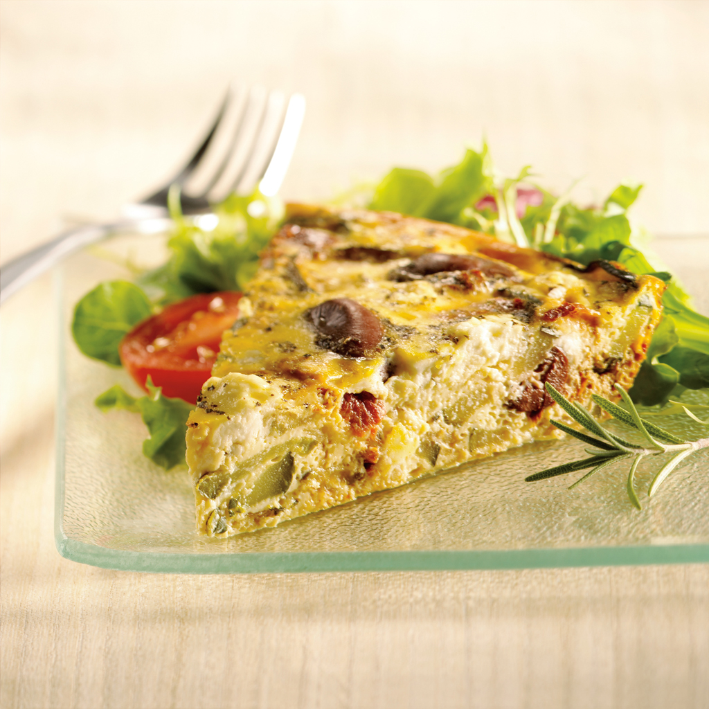 Mediterranean Crustless Quiche - Eggs.ca