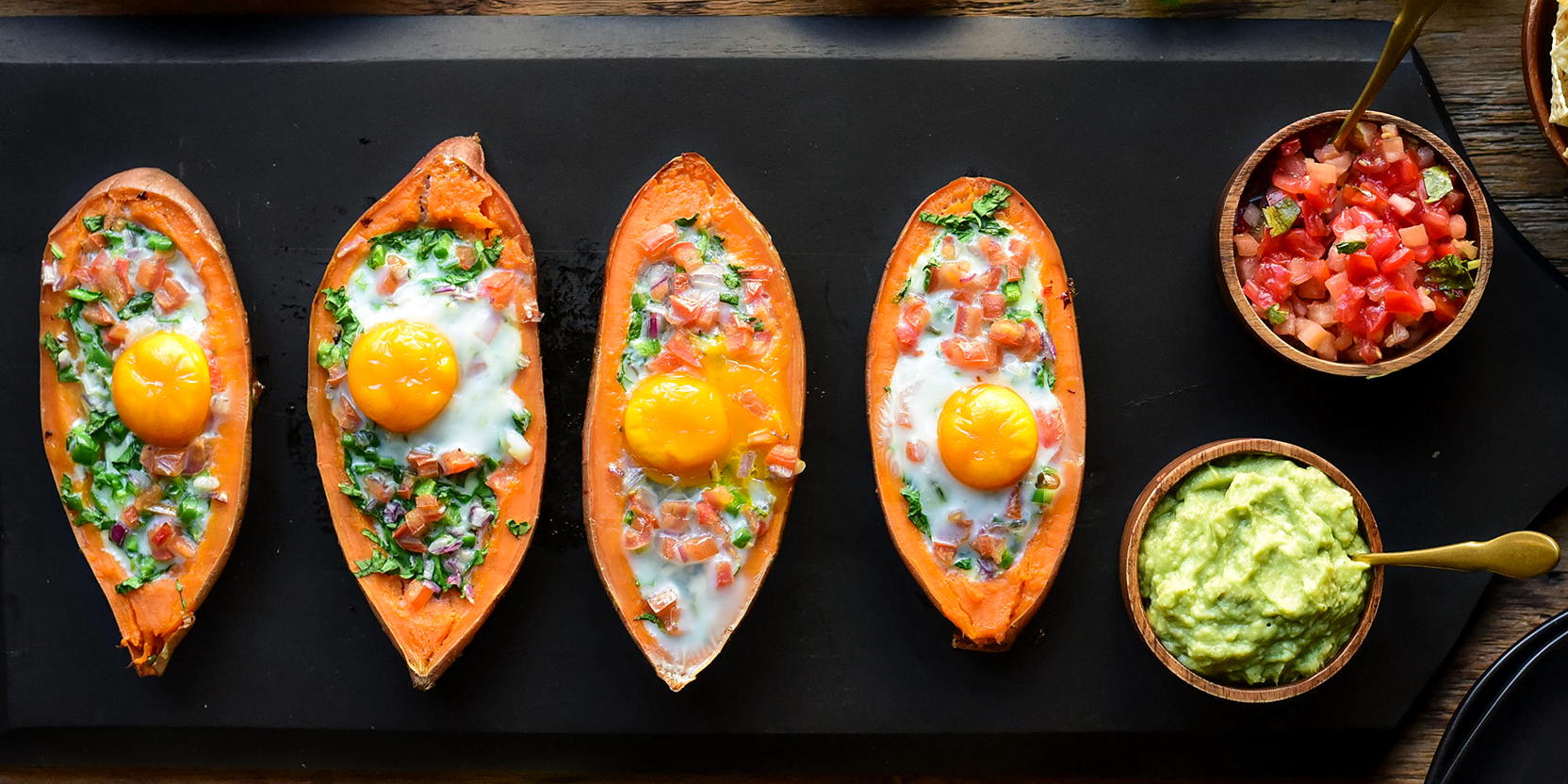 Mexican Inspired Eggs In Sweet Potato Boats - Eggs.ca