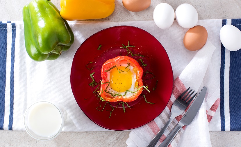 Microwaved Eggs in Peppers CMS