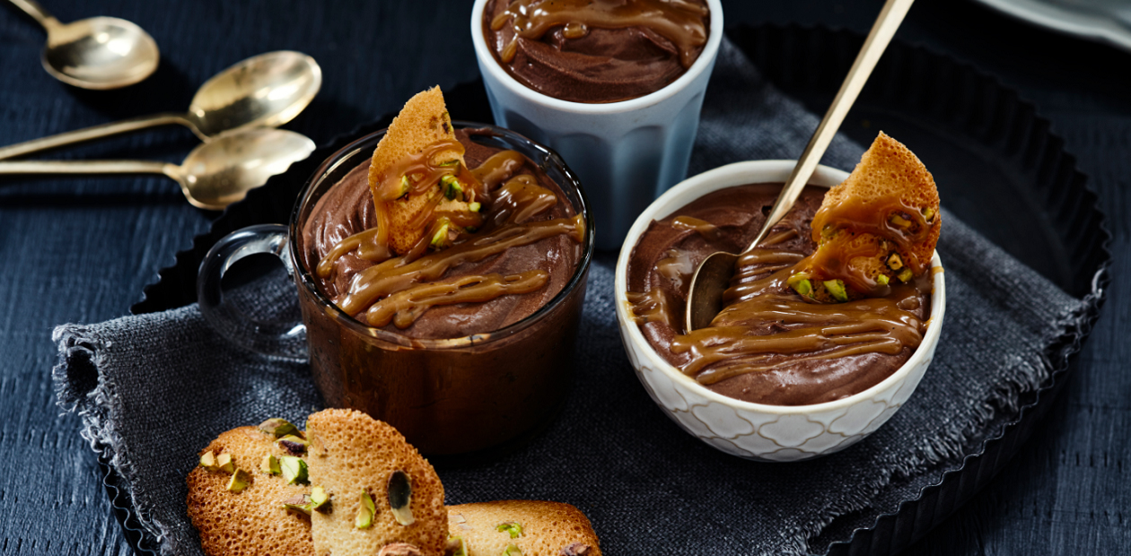 Chocolate Mousse with Coffee Caramel Sauce - Eggs.ca