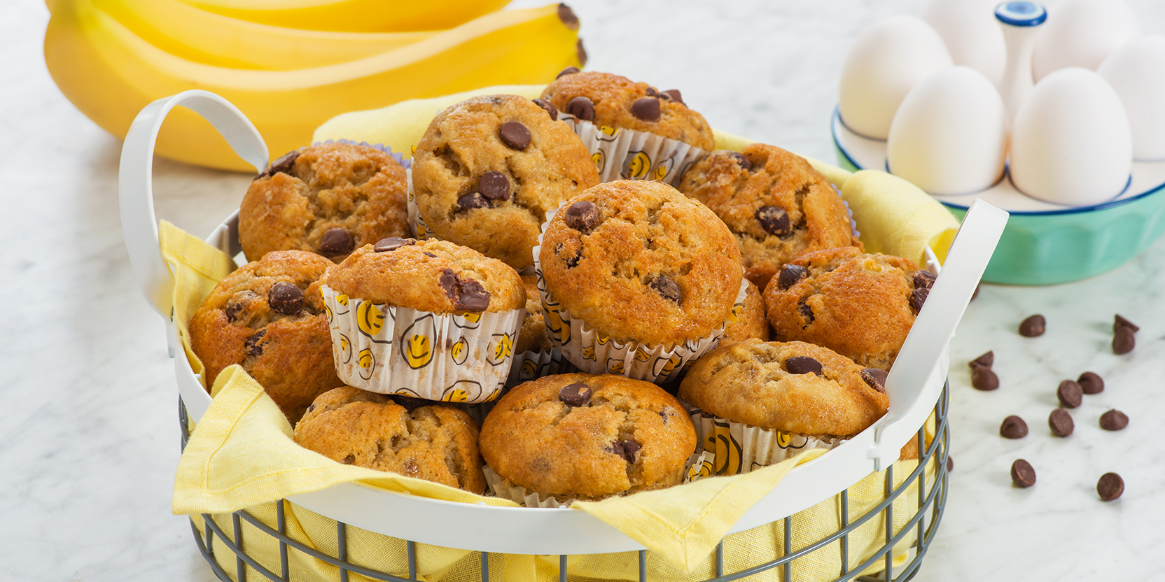 One Bowl Banana Chocolate Chip Muffins 1664x832