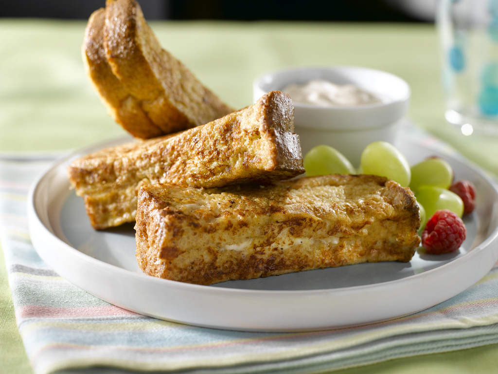 Peach-Stuffed French Toast Sticks