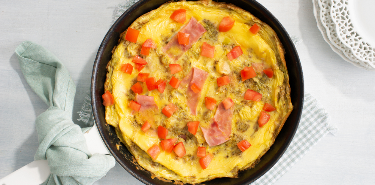 Pesto Ham Frittata - Eggs.ca