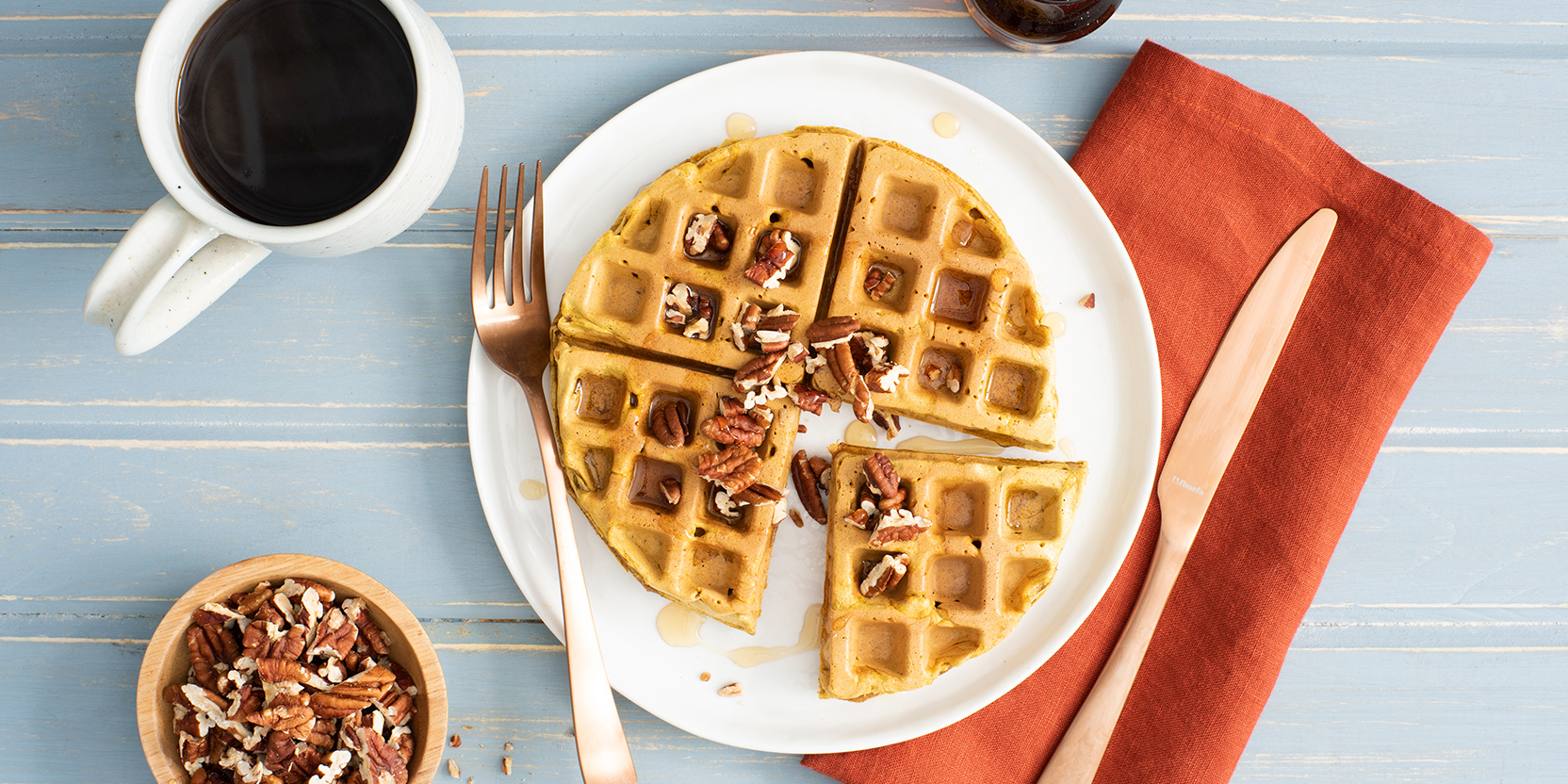 Pumpkin Spice Waffles - Eggs.ca