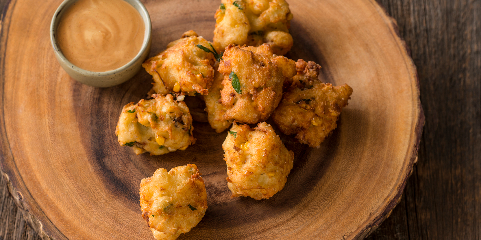 Smoky Bacon Fritters with Chipotle Aioli - Eggs.ca