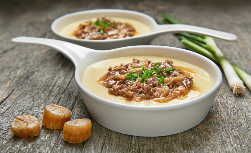 Steamed Egg Filled with Minced Pork - Eggs.ca