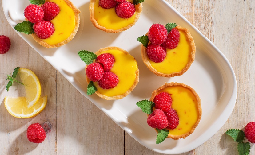 Summer Raspberry and Saffron Lemon Curd Tartlets - Eggs.ca