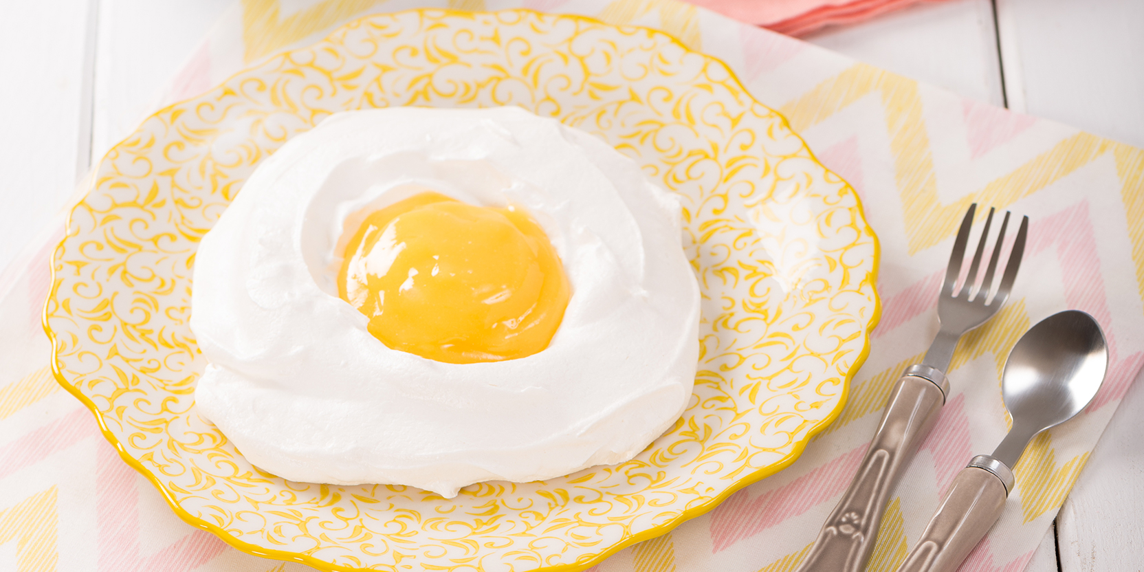 Sunny Side Up Pavlovas - Eggs.ca