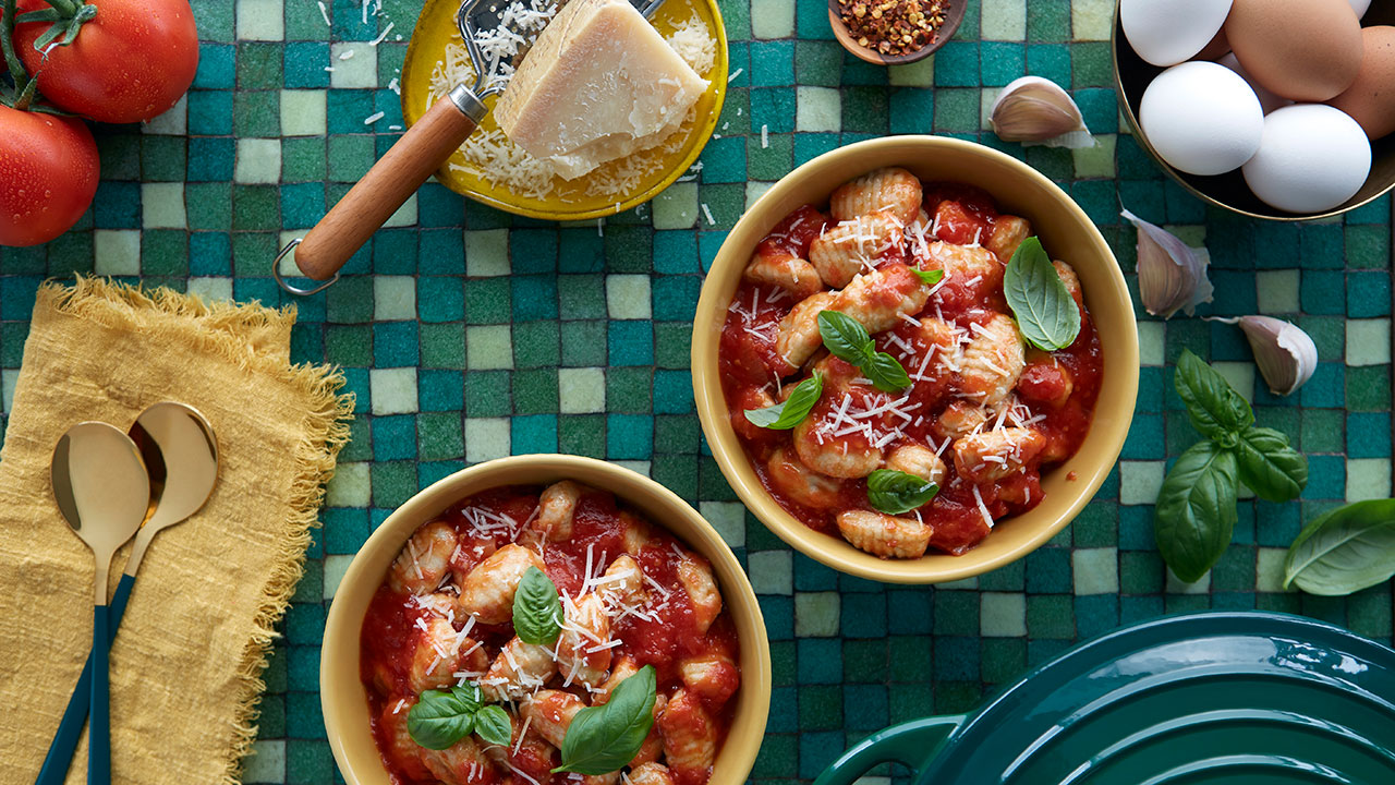 Potato Gnocchi with Tomato Sauce and Basil - Eggs.ca
